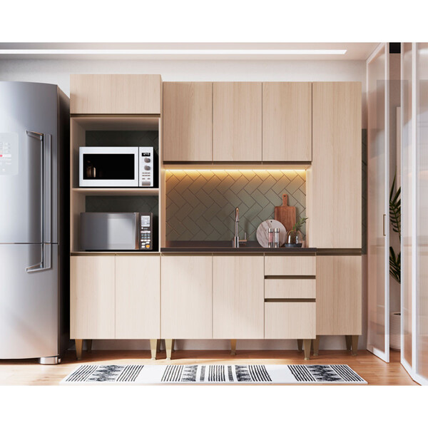 Cozinha Completa 4 Peças Com Paneleiro Cook Be Mobiliario