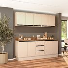 Cozinha Completa 4 Peças Com Tampo Koya Preto/creme