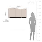 Cozinha Completa 4 Peças Com Tampo Koya Preto/creme