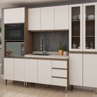 Cozinha Completa 4 Peças Com Torre Quente Cristaleira E Balcã