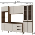 Cozinha Completa 4 Peças Com Torre Quente Cristaleira E Balcã