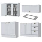 Cozinha Completa 4 Peças Nova York Tampo Cooktop Com Vidro -