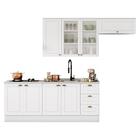 Cozinha Completa 4 Peças Nova York Tampo Cooktop Com Vidro -