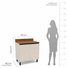 Cozinha Completa 4 Peças Sem Tampo Koya Preto/creme