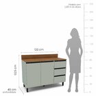 Cozinha Completa 4 Peças Sem Tampo Koya Preto/verde Oliva