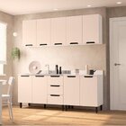 Cozinha Completa 4 Peças Sem Tampo Meena Branco/creme