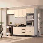 Cozinha Completa 4 Peças Sem Tampo Meena Branco/creme/preto