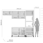 Cozinha Completa 4 Peças Sem Tampo Meena Branco/creme/preto