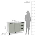 Cozinha Completa 4 Peças Sem Tampo Meena Branco/verde Oliva