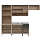 Cozinha Completa 4 Peças Torre Quente E Balcão Mel/grafite