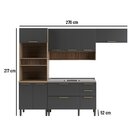 Cozinha Completa 4 Peças Torre Quente E Balcão Mel/grafite