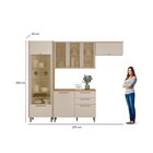 Cozinha Completa 4 Peças Torre Quente E Cristaleira Atena Jeq