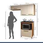 Cozinha Completa 4 Portas Paraty Mais Funcional Nature/off Wh