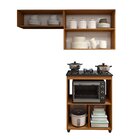 Cozinha Completa 4 Portas Paraty Mais Funcional Nature/off Wh