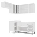 Cozinha Completa 5 Módulos 8 Portas 3 Gavetas Fettuccine  Bra