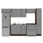 Cozinha Completa 5 Módulos 9 Portas 3 Gavetas Sem Tampo Campa