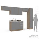 Cozinha Completa 5 Módulos 9 Portas 3 Gavetas Sem Tampo Campa