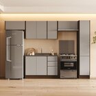 Cozinha Completa 5 Módulos 9 Portas 3 Gavetas Sem Tampo Campa