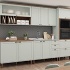 Cozinha Completa 5 Módulos Iluminata Verde Mint/ébano