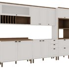 Cozinha Completa 5 Peças 100% Mdf Iluminata Branco/ébano