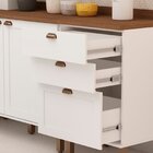 Cozinha Completa 5 Peças 100% Mdf Iluminata Branco/ébano