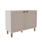 Cozinha Completa 5 Peças 100% Mdf Iluminata Branco/fendi