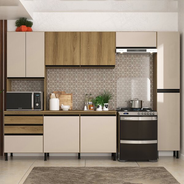 Cozinha Completa 5 Peças 10 Portas 2 Gavetas 295cm Valencia I