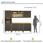 Cozinha Completa 5 Peças 10 Portas 2 Gavetas Salvador Marrom/