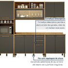 Cozinha Completa 5 Peças 10 Portas 2 Gavetas Salvador Marrom/