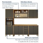 Cozinha Completa 5 Peças 10 Portas 2 Gavetas Salvador Marrom/