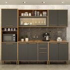 Cozinha Completa 5 Peças 10 Portas 2 Gavetas Salvador Marrom/