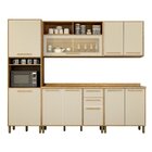 Cozinha Completa 5 Peças 10 Portas 2 Gavetas Salvador Marrom/