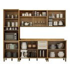 Cozinha Completa 5 Peças 10 Portas 2 Gavetas Salvador Marrom/