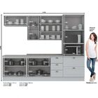 Cozinha Completa 5 Peças 10 Portas 4 Gavetas Emily Espresso M