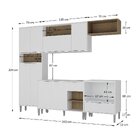 Cozinha Completa 5 Peças 11 Portas 3 Gavetas 2 Nichos Para Fo
