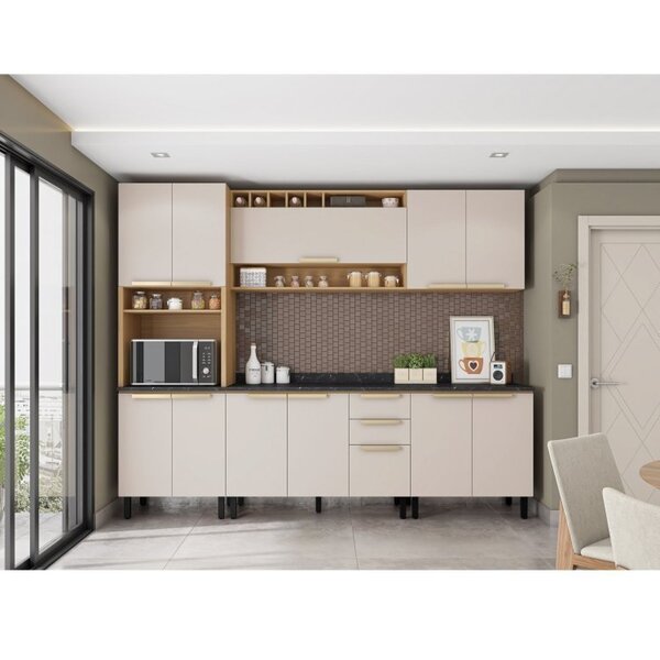 Cozinha Completa 5 Peças 12 Portas 2 Gavetas 1 Nicho Para For