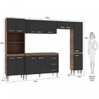 Cozinha Completa 5 Peças 13 Portas Araçá Yescasa Teka/grafite