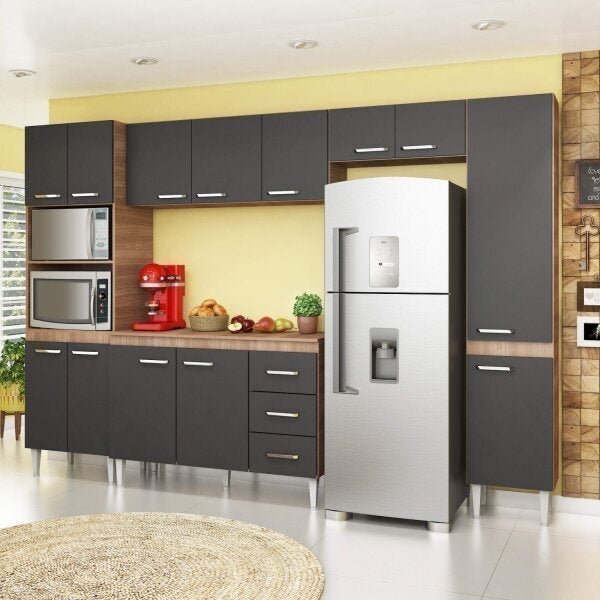 Cozinha Completa 5 Peças 13 Portas Araçá Yescasa Teka/grafite