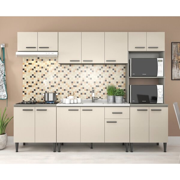 Cozinha Completa 5 Peças 14 Portas 1 Gaveta 2 Nicho Para Forn