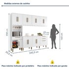 Cozinha Completa 5 Peças 14 Portas 2 Gavetas Com Fruteira Lor