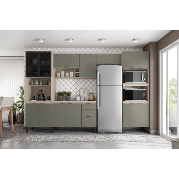 Cozinha Completa 5 Peças 14 Portas 2 Gavetas Firenze  Avena T