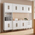 Cozinha Completa 5 Peças 15 Portas 2 Gavetas Lorena Branco