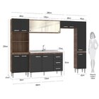 Cozinha Completa 5 Peças 1 Balcão 1 Paneleiro 2 Armários Aére