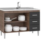 Cozinha Completa 5 Peças 1 Balcão 1 Paneleiro 2 Armários Aére