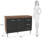 Cozinha Completa 5 Peças 1 Balcão 1 Paneleiro 2 Armários Aére