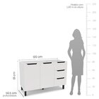 Cozinha Completa 5 Peças 224,5cmx270cm Amara Branco