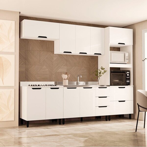 Cozinha Completa 5 Peças 224,5cmx270cm Amara Branco