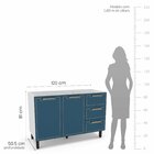 Cozinha Completa 5 Peças 224,5cmx270cm Amara Branco/azul