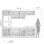 Cozinha Completa 5 Peças 224,5cmx270cm Amara Branco/azul