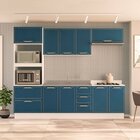 Cozinha Completa 5 Peças 224,5cmx270cm Amara Branco/azul